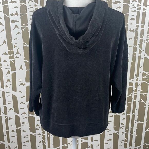 Reebok Terry Cloth Dolman Cropped Sleeve Hoodie - Picture 4 of 11